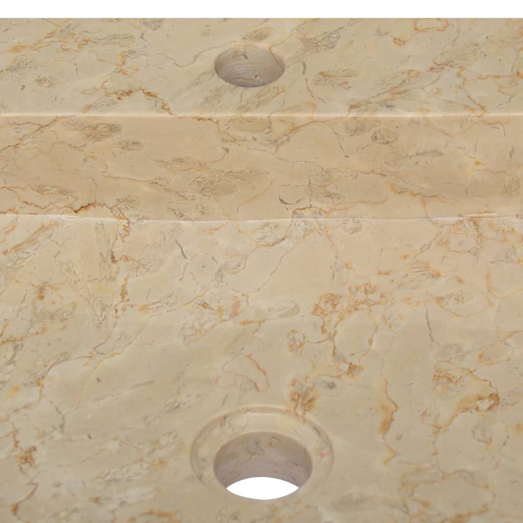 vidaXL håndvask 40x40x12 cm marmor cremefarvet
