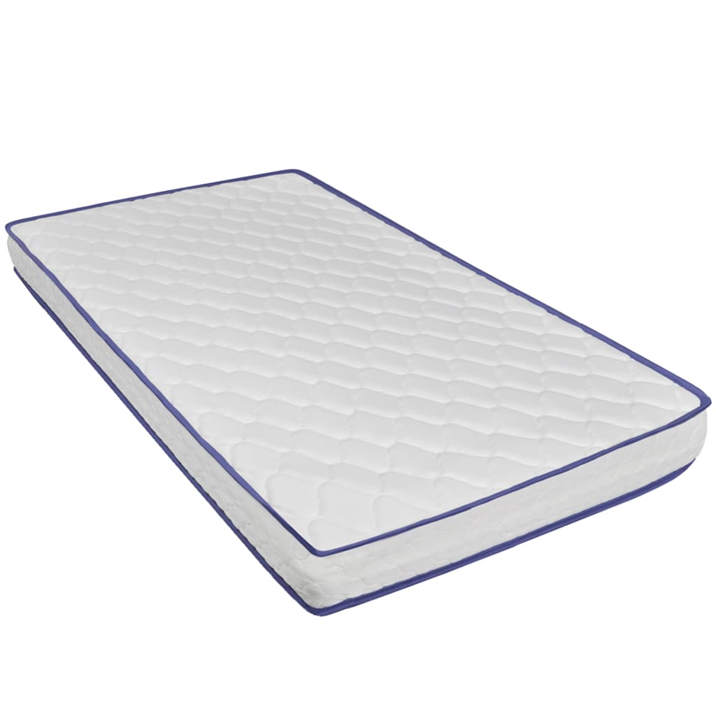 vidaXL seng med madras i memoryskum 120 x 200 cm kunstlæder hvid
