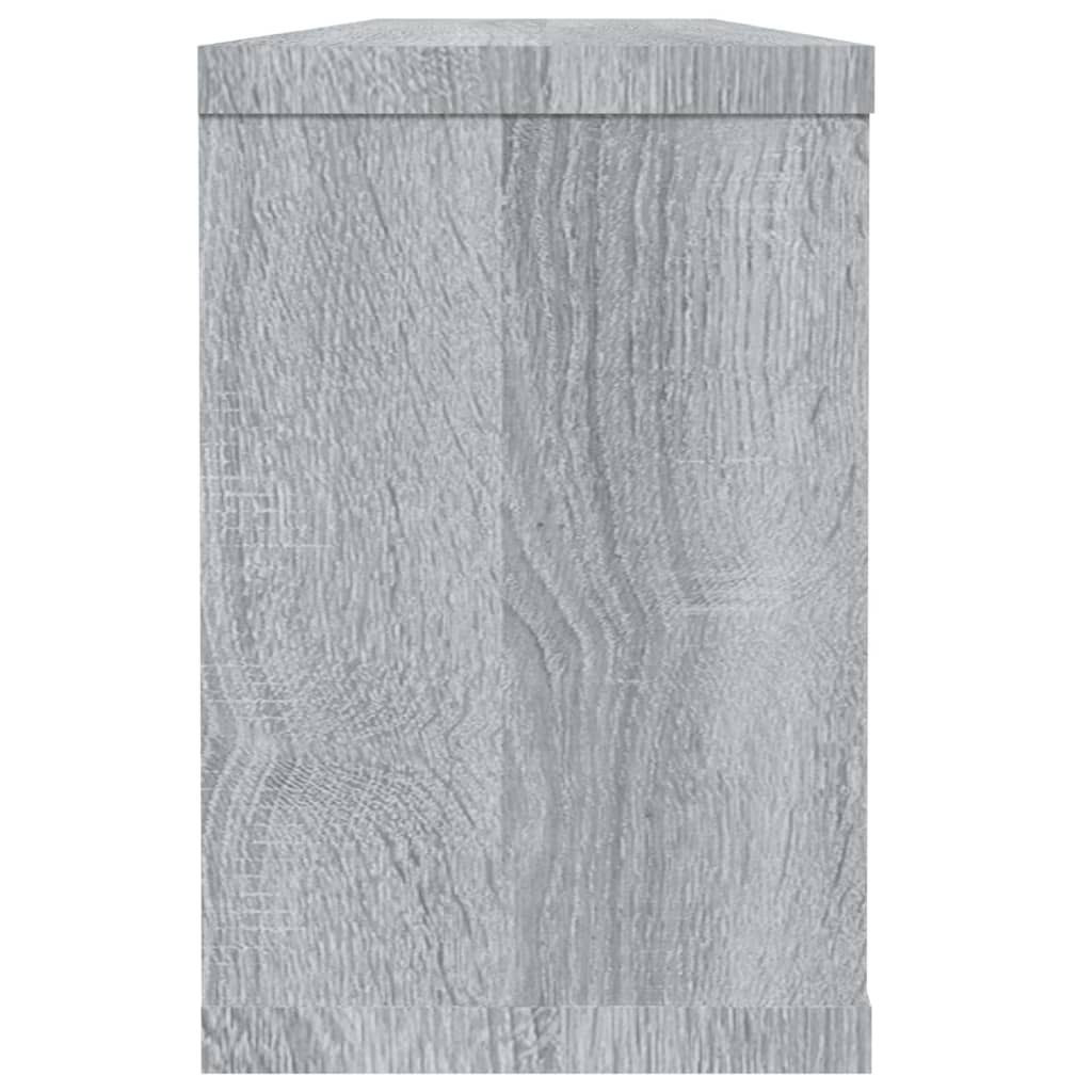 vidaXL væghylder 6 stk. 60x15x23 cm konstrueret træ grå sonoma-eg