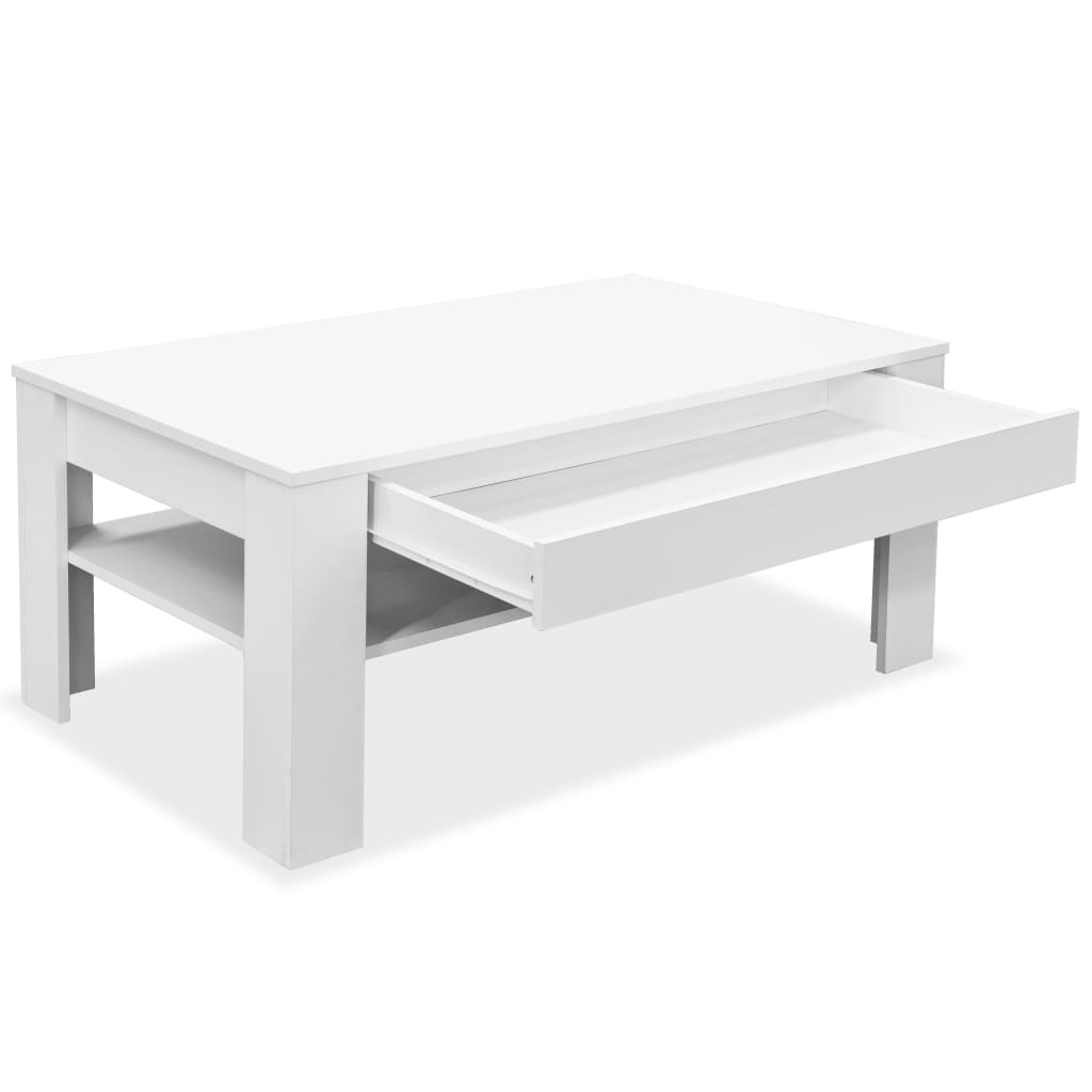 vidaXL sofabord spånplade 110 x 65 x 48 cm hvid
