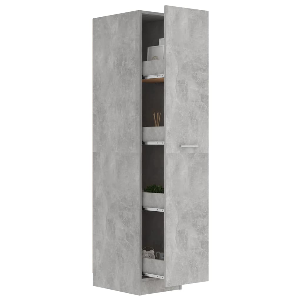vidaXL apotekerskab 30x42,5x150 cm konstrueret træ betongrå