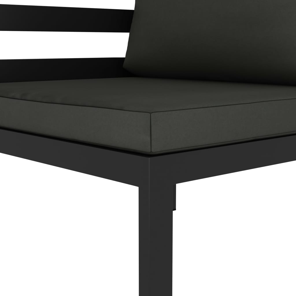 vidaXL hjørnemodul til sofa med hynder 1 stk. aluminium antracitgrå