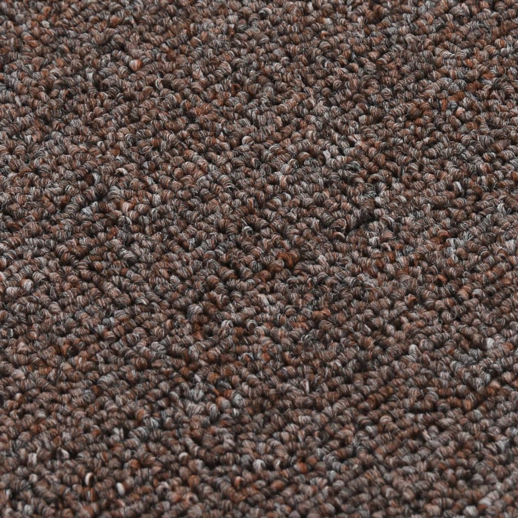 vidaXL skridsikre trappemåtter 15 stk. 60x25 cm rektangulær brun