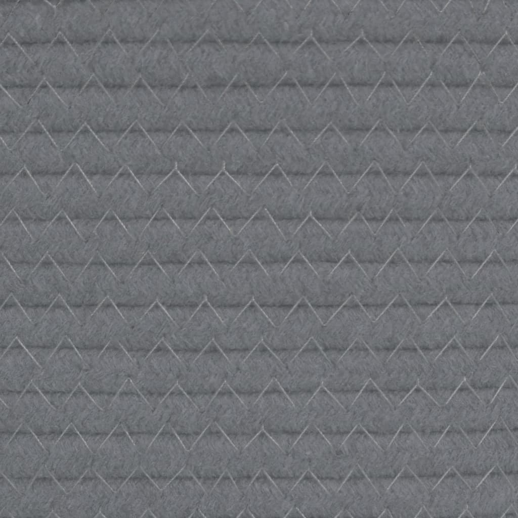 vidaXL opbevaringskurve 2 stk. Ø28x28 cm bomuld grå og hvid