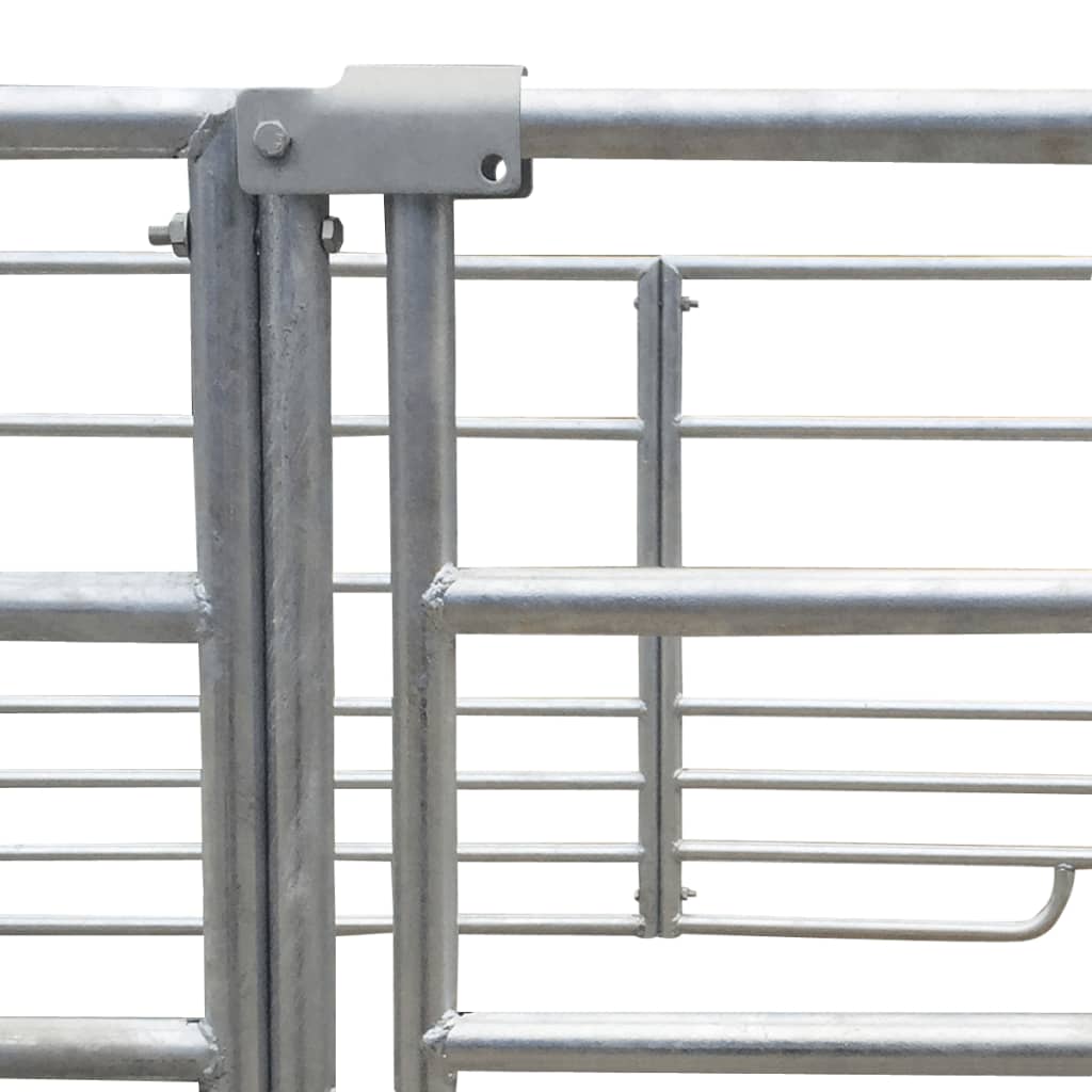 vidaXL fåreindhegning med 4 paneler galvaniseret stål 183x183x92 cm