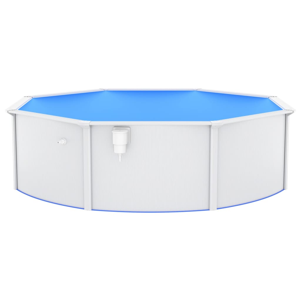 vidaXL swimmingpool med stålvæg 460x120 cm hvid