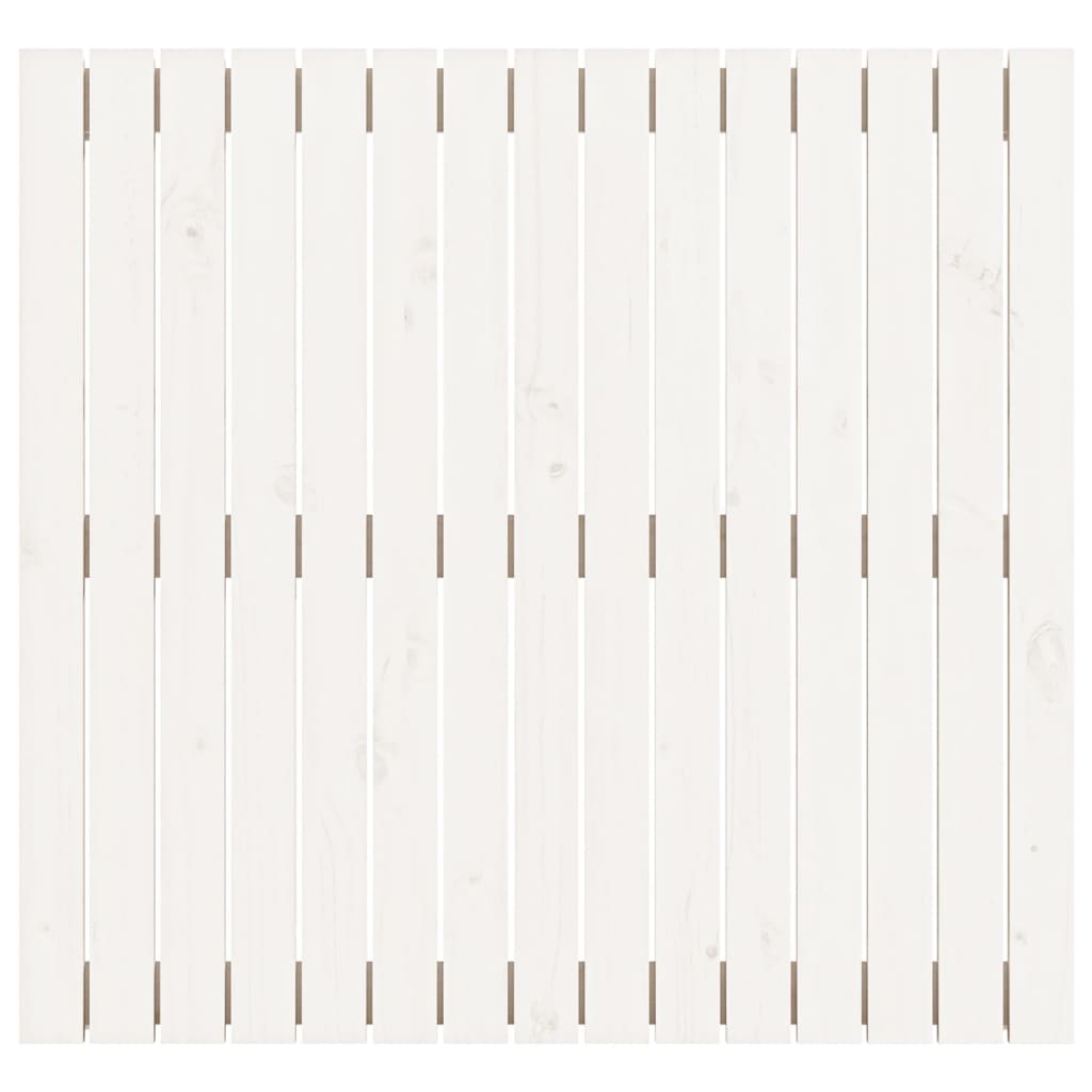 vidaXL sengegavl 95,5x3x90 cm massivt fyrretræ hvid