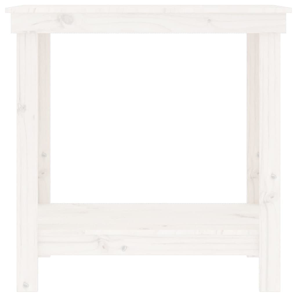 vidaXL arbejdsbord 80x50x80 cm massivt fyrretræ hvid