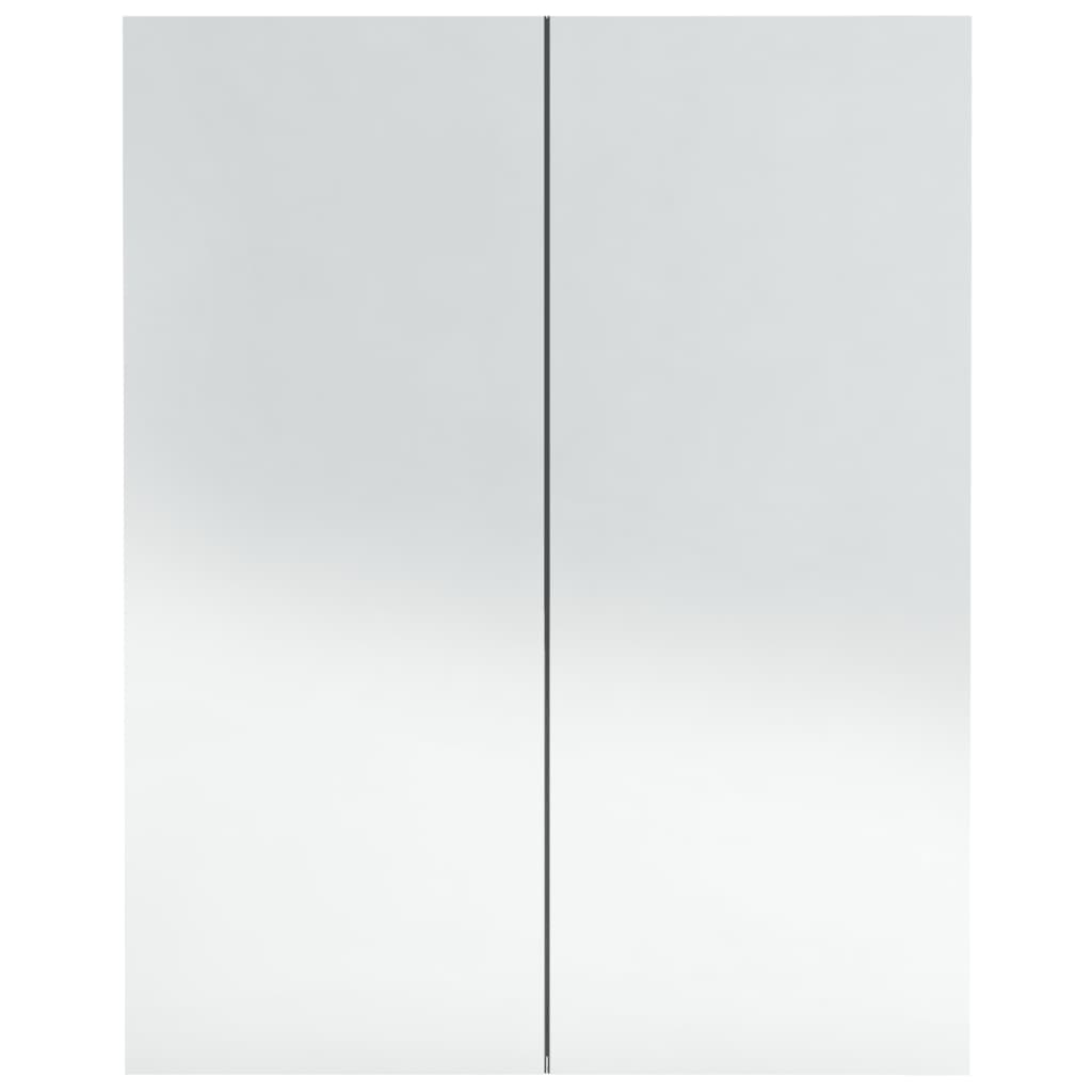 vidaXL badeværelsesskab med spejl 60x15x75 cm MDF antracitgrå