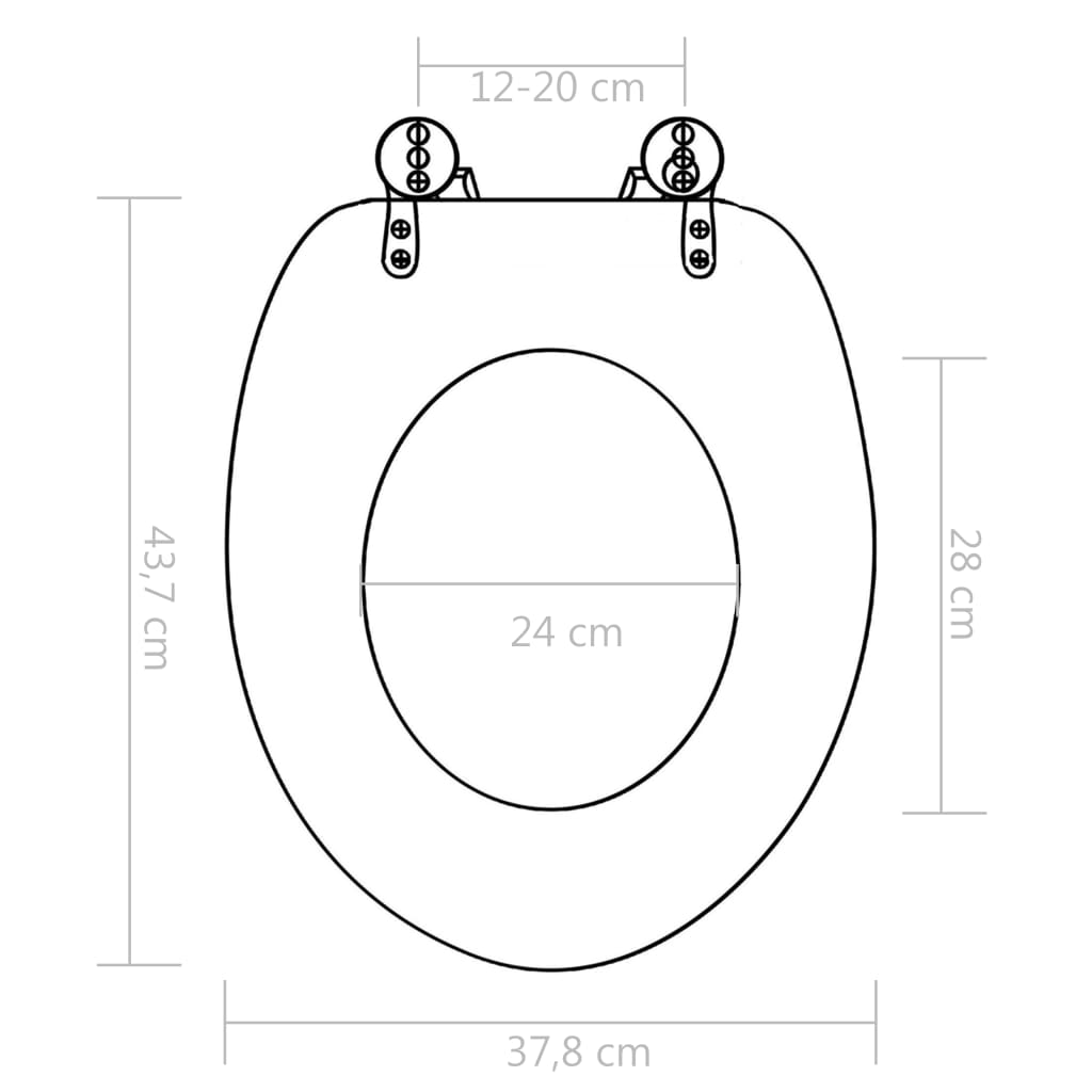 vidaXL toiletsæder 2 stk. med soft close-låg MDF New York-design