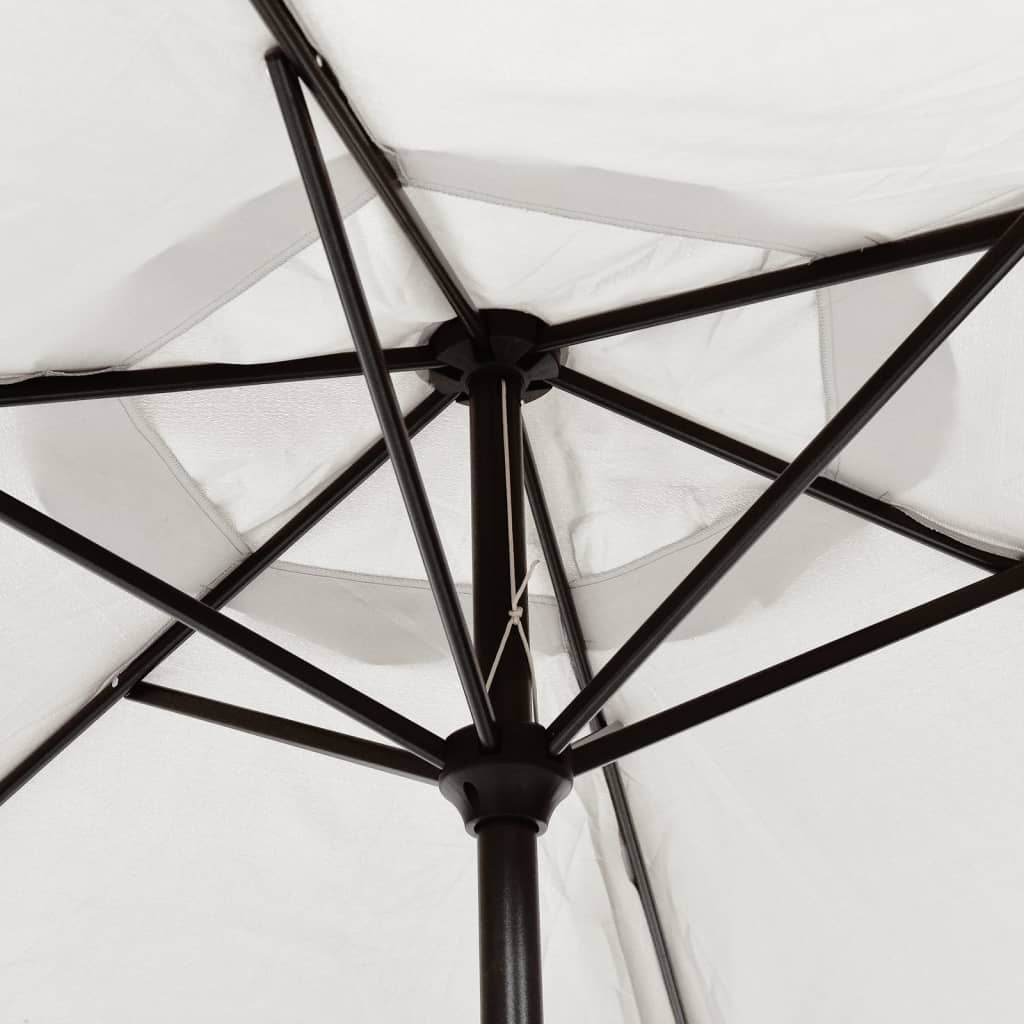vidaXL parasol 200 x 224 cm aluminium sandfarvet