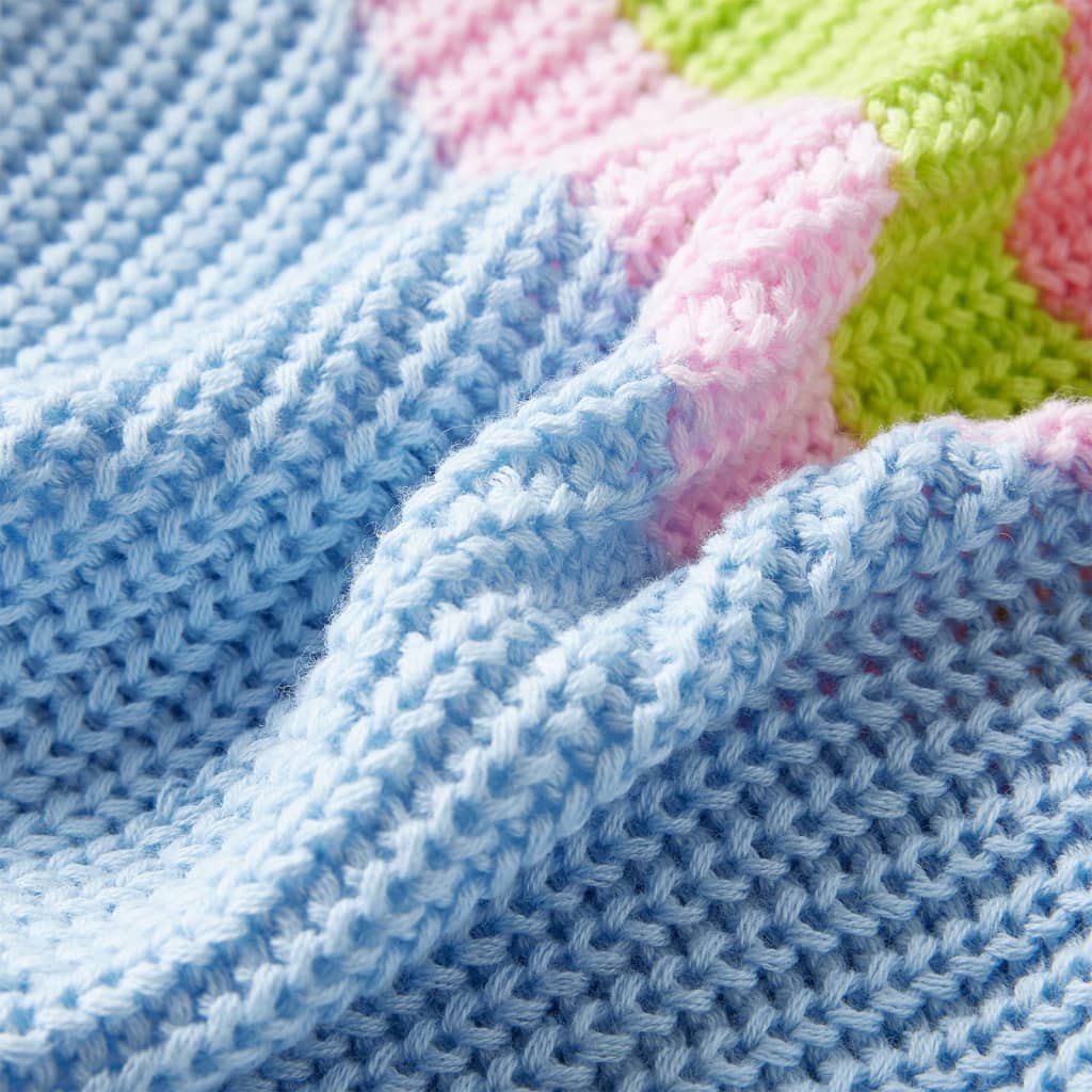 Sweater til børn str. 92 strikket blå