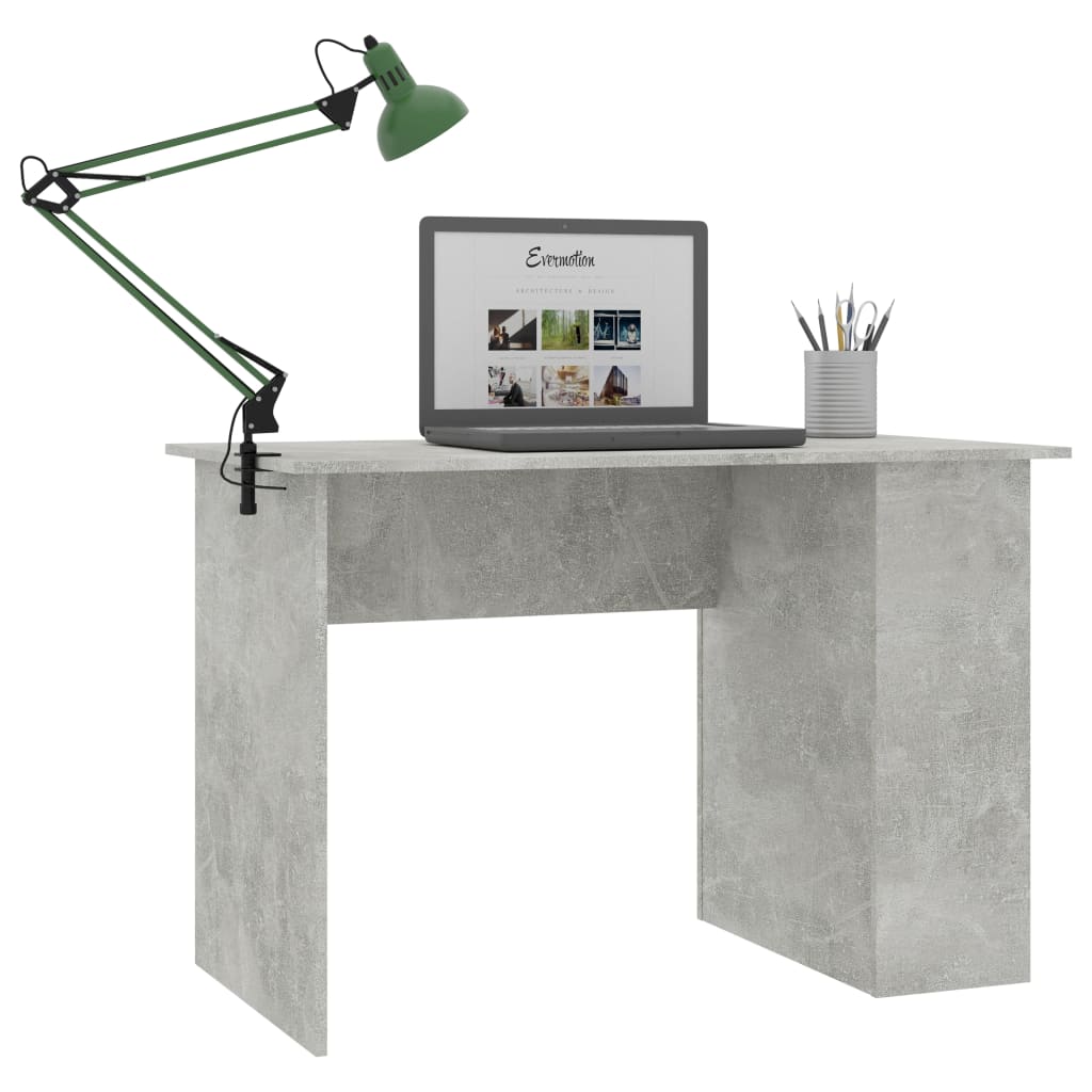 vidaXL skrivebord 110x60x73 cm konstrueret træ betongrå
