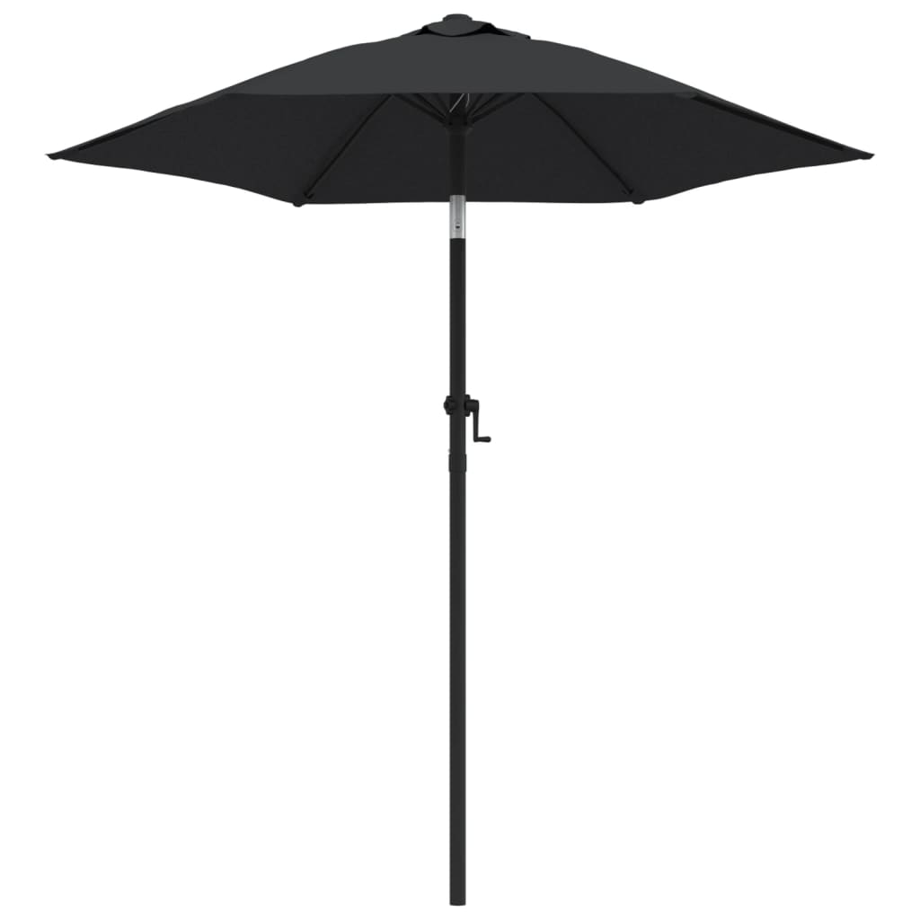 vidaXL parasol 200x224 cm aluminium sort