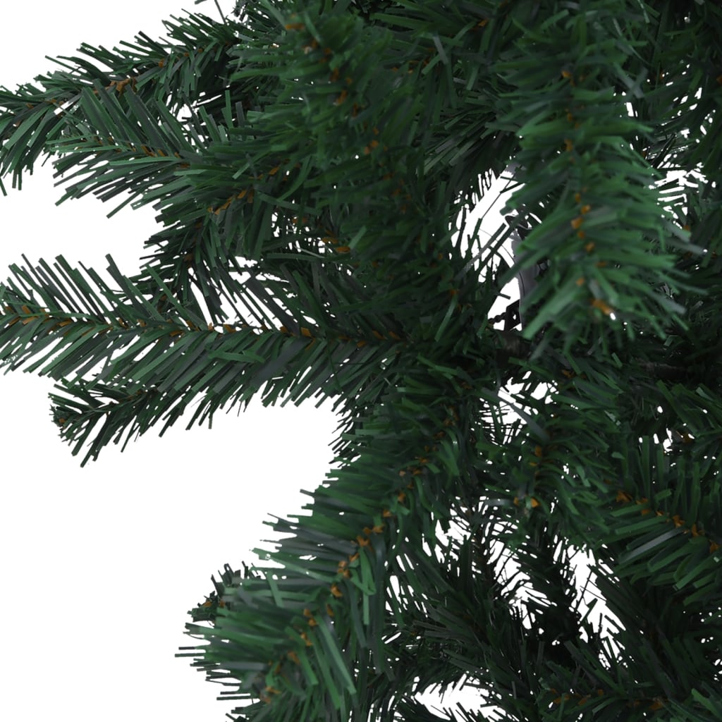 vidaXL kunstigt omvendt juletræ med lys 240 cm grøn