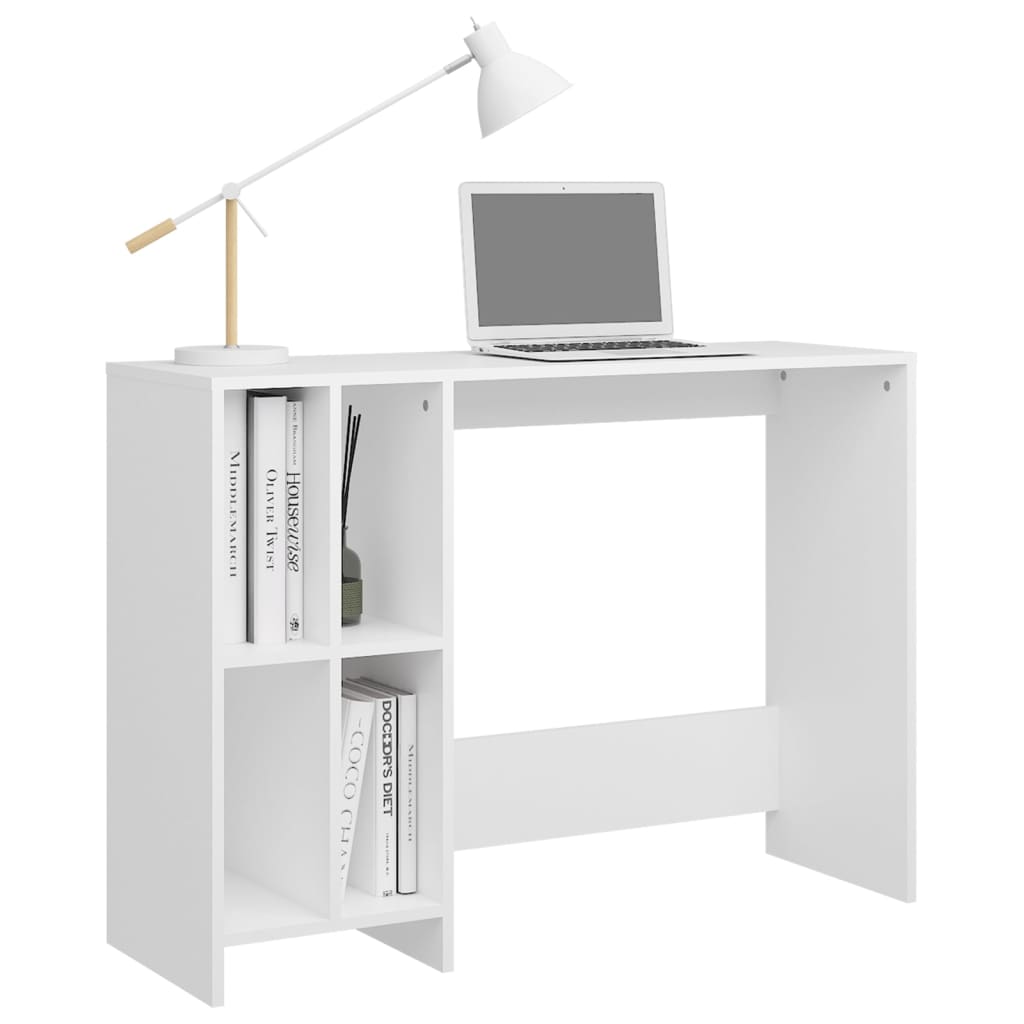 vidaXL skrivebord 102,5x35x75 cm konstrueret træ hvid