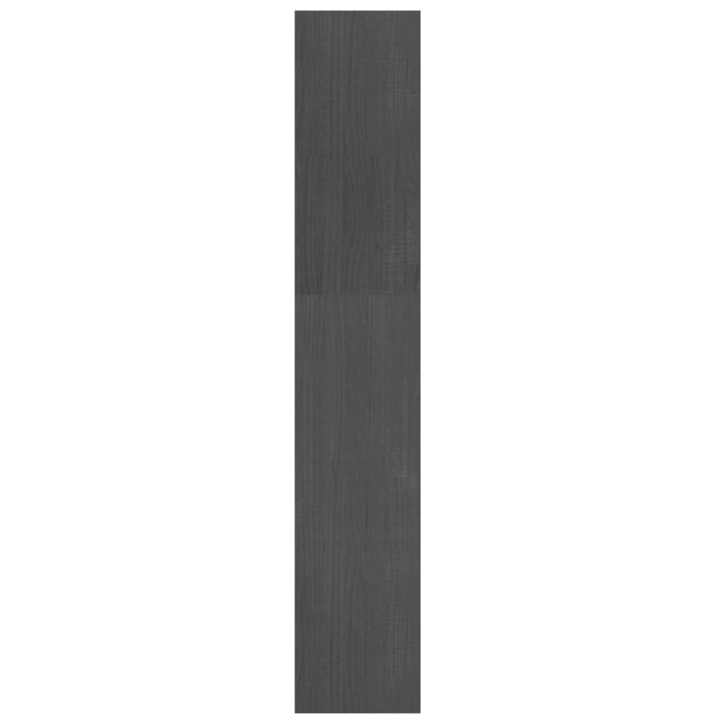 vidaXL bogreol/rumdeler 100x30x167,5 cm massivt fyrretræ grå