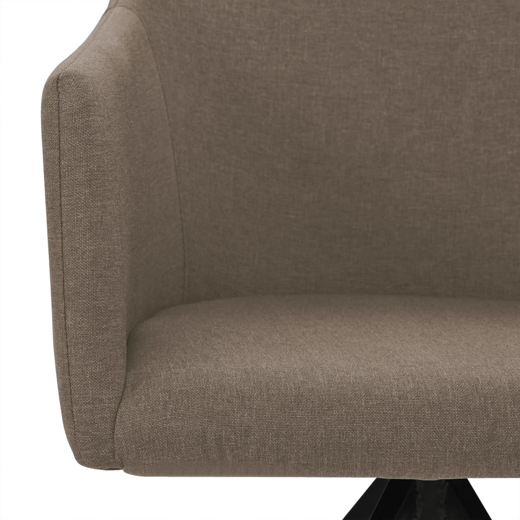 vidaXL drejelige spisebordsstole 2 stk. stof gråbrun
