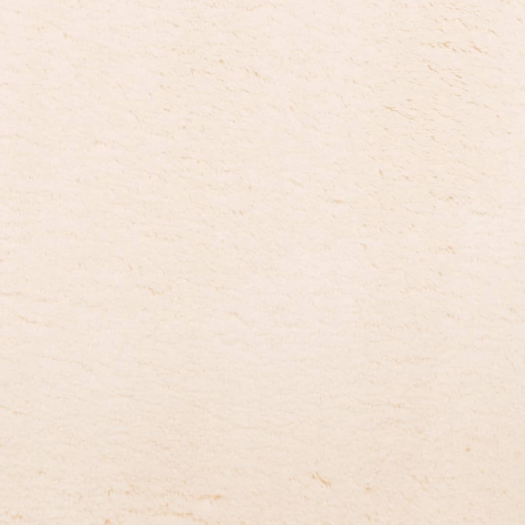 vidaXL gulvtæppe HUARTE 240x240 cm kort luv og vaskbart beige