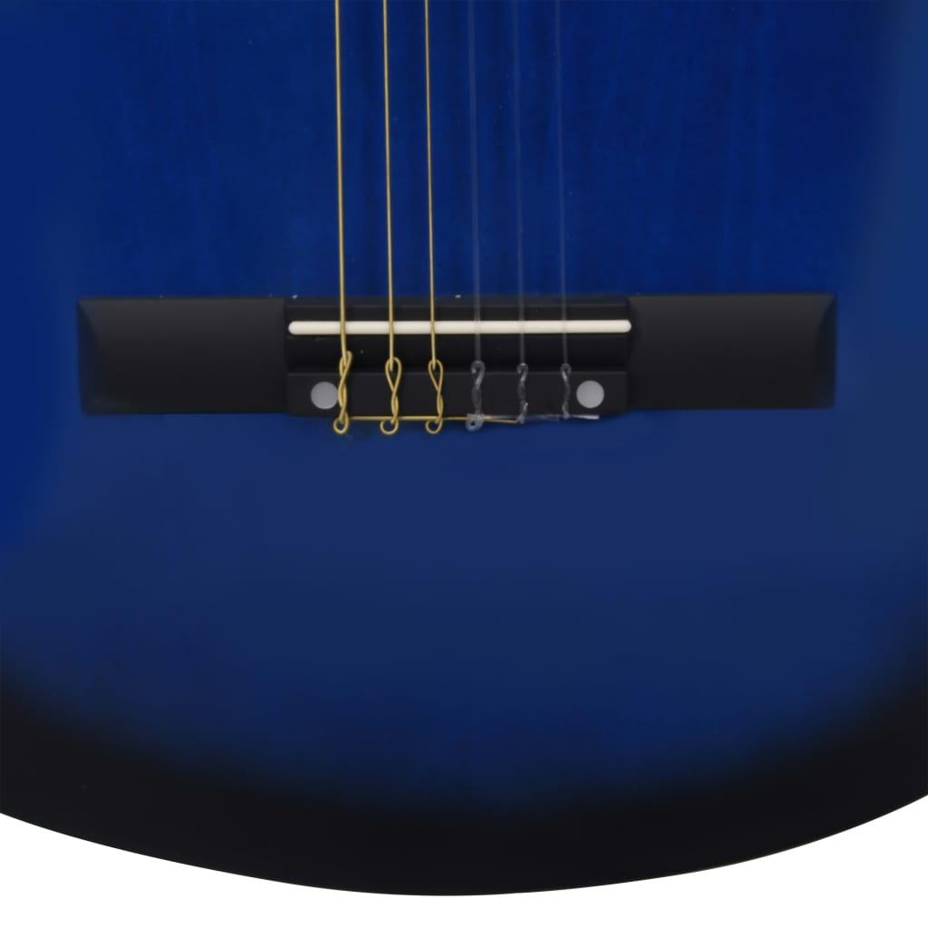 vidaXL klassisk guitarsæt 8 dele til børn og begyndere 3/4 36" blå