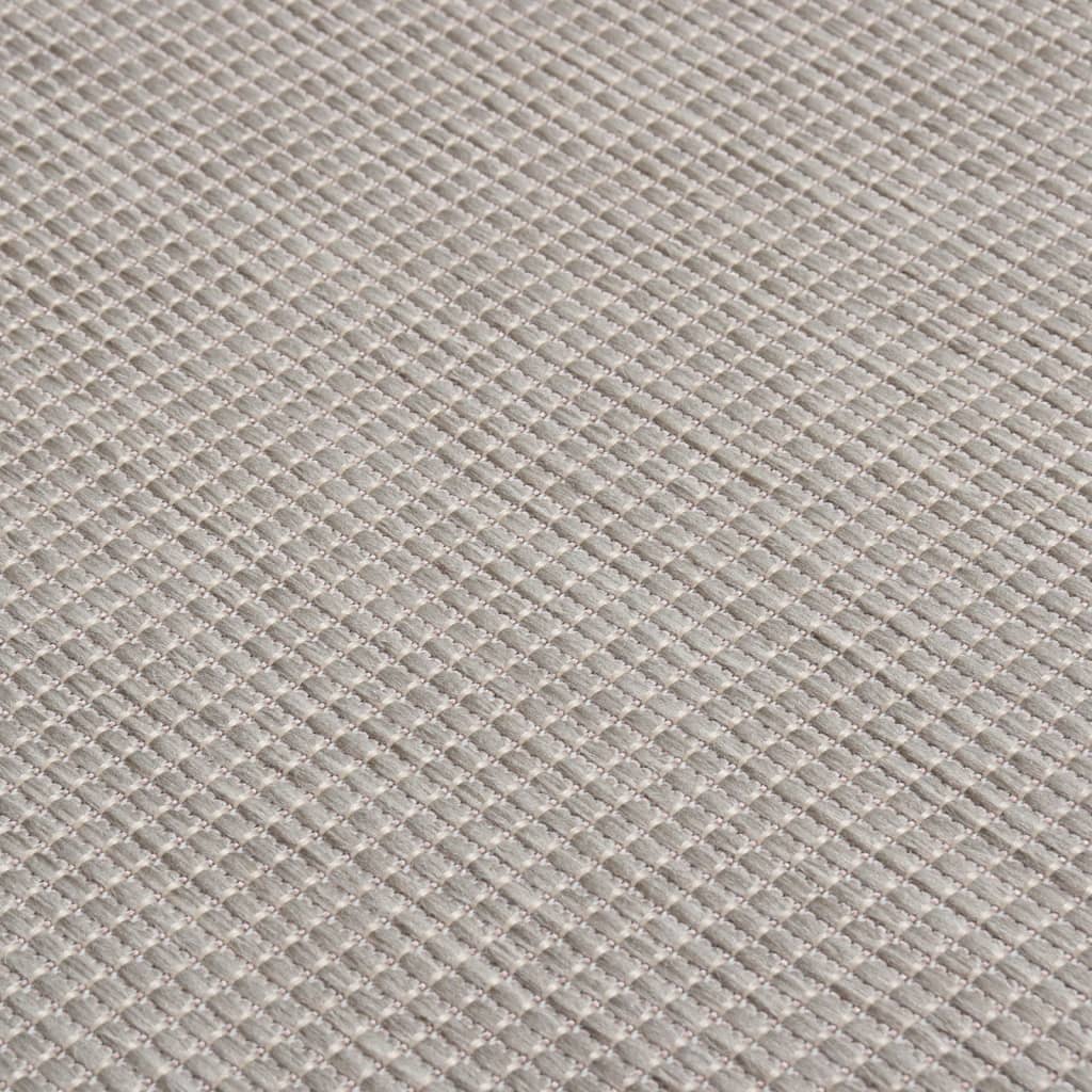 vidaXL fladvævet udendørstæppe 120x170 cm gråbrun