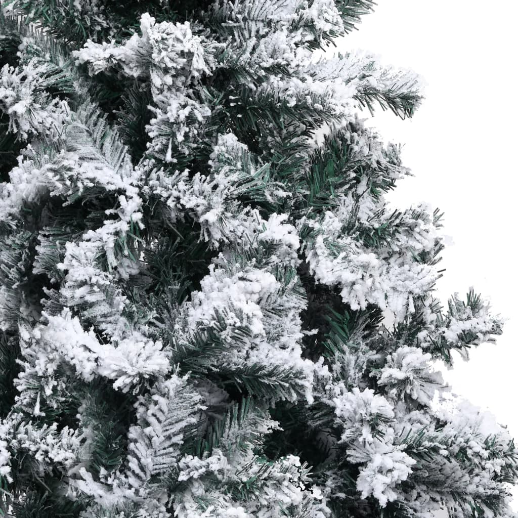 vidaXL kunstigt juletræ med lys og kuglesæt 180 cm PVC grøn