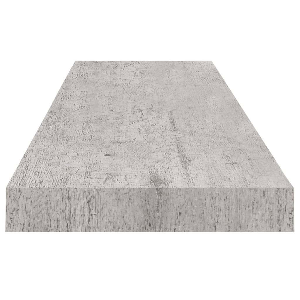 vidaXL svævehylder 4 stk. 90x23,5x3,8 cm MDF betongrå