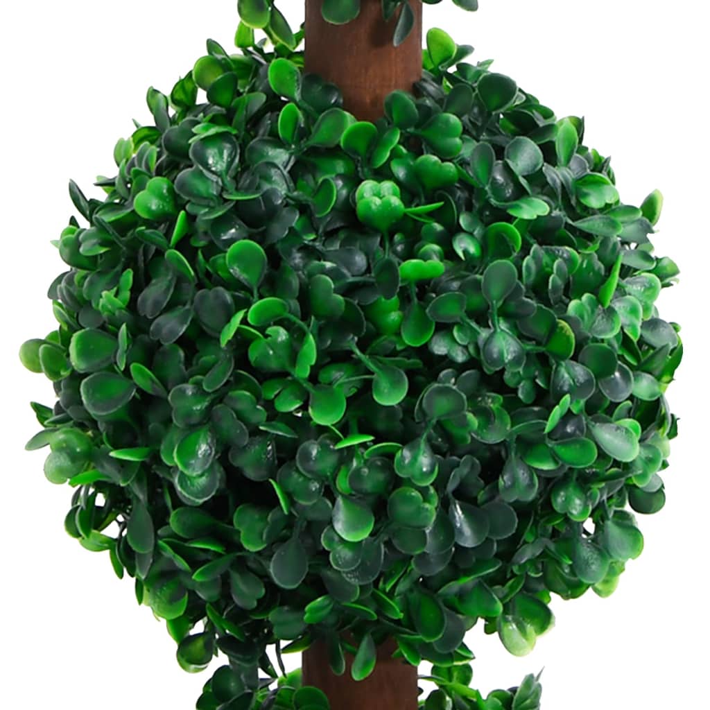 vidaXL kunstig buksbom med krukke 90 cm kugleformet grøn