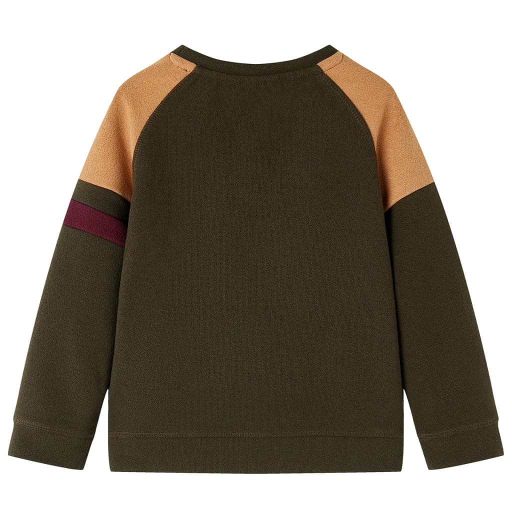 Sweatshirt til børn str. 92 kakifarvet og brun
