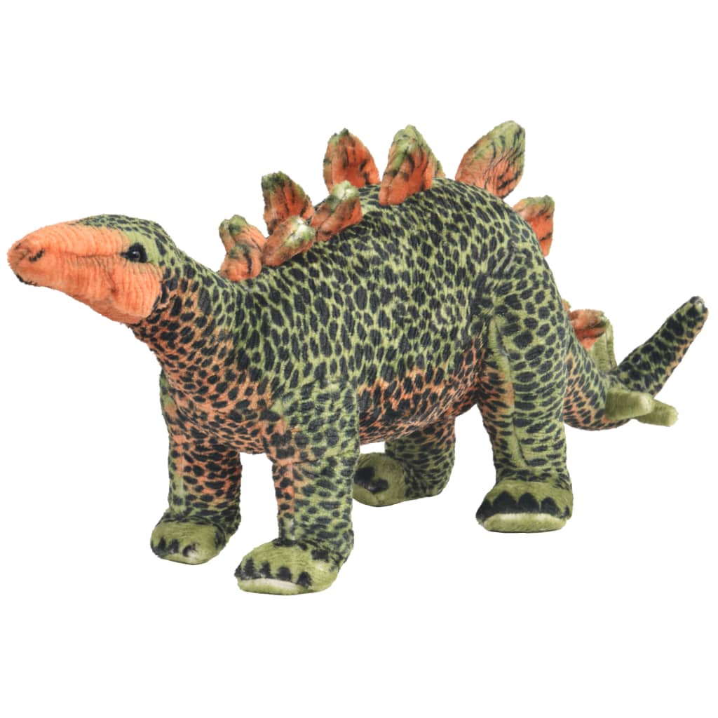 vidaXL stående tøjdyr stegosaurus plysstof XXL grå