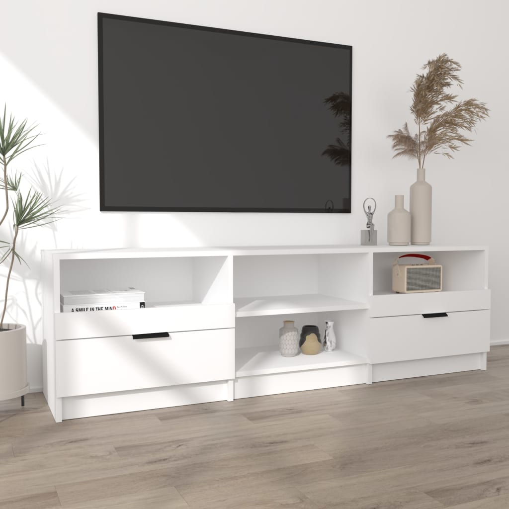 vidaXL tv-skab 150x33,5x45 cm konstrueret træ hvid