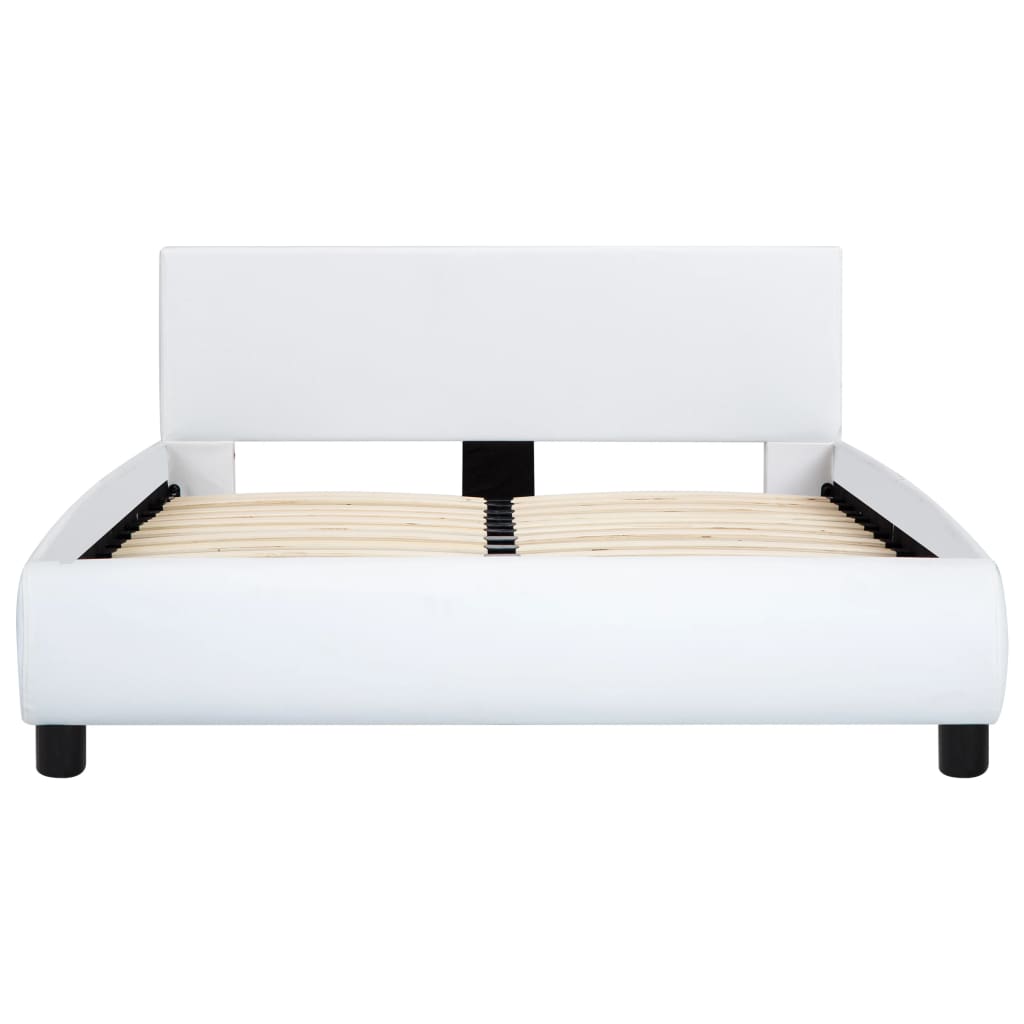 vidaXL sengestel 140 x 200 cm kunstlæder hvid