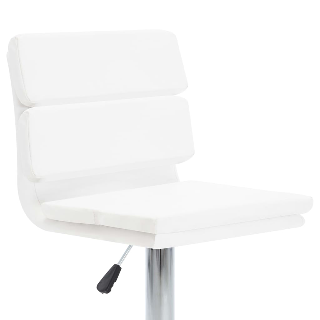 vidaXL drejelige barstole 2 stk. kunstlæder hvid