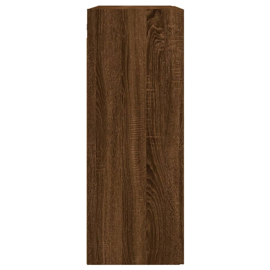 vidaXL vægskabe 2 stk. konstrueret træ brun egetræsfarve