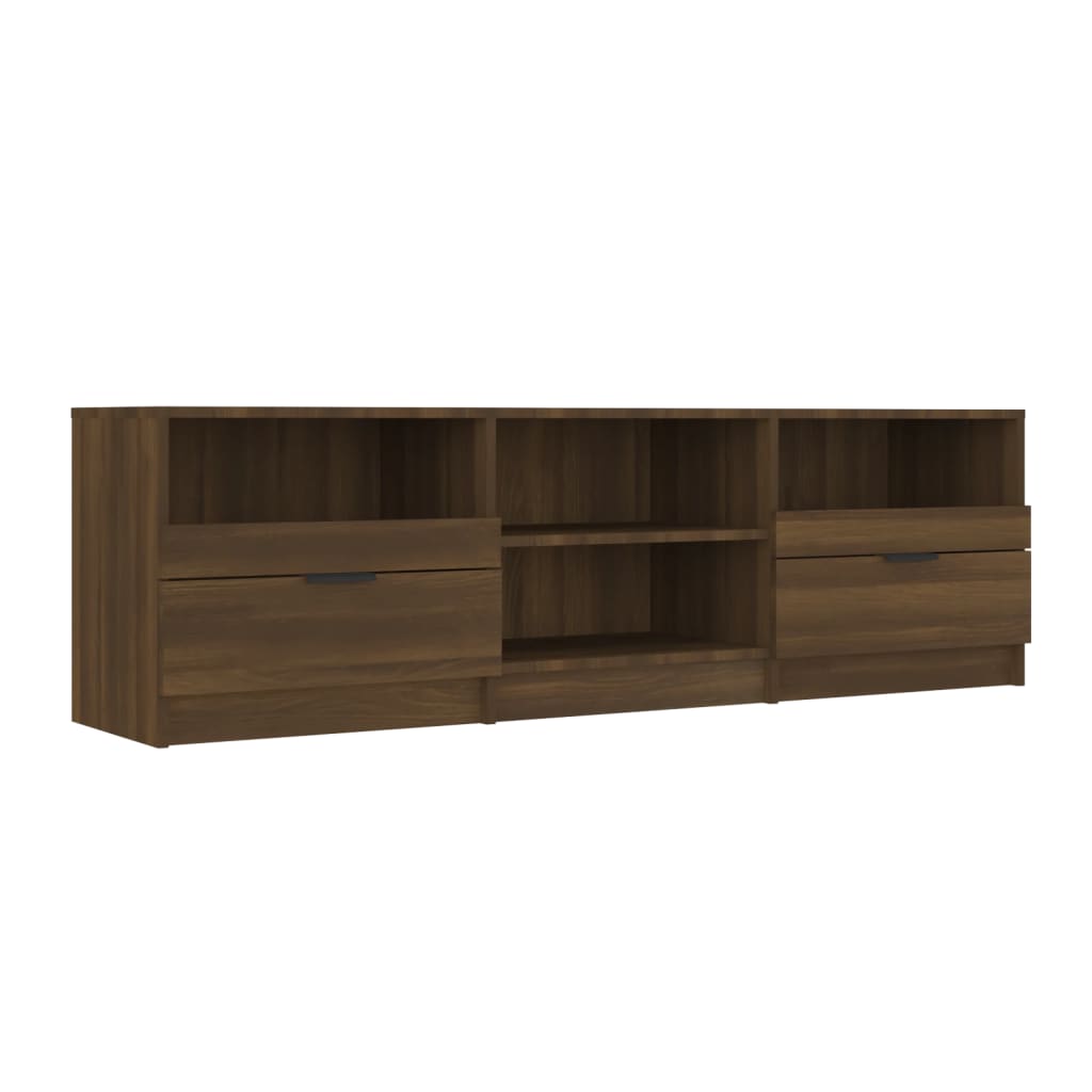 vidaXL tv-bord 150x33,5x45 cm konstrueret træ brun egetræsfarve