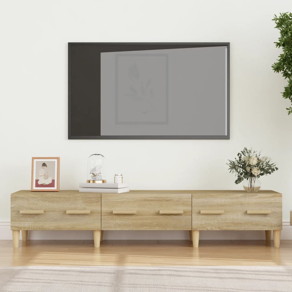 vidaXL tv-bord 150x34,5x30 cm konstrueret træ sonoma-eg