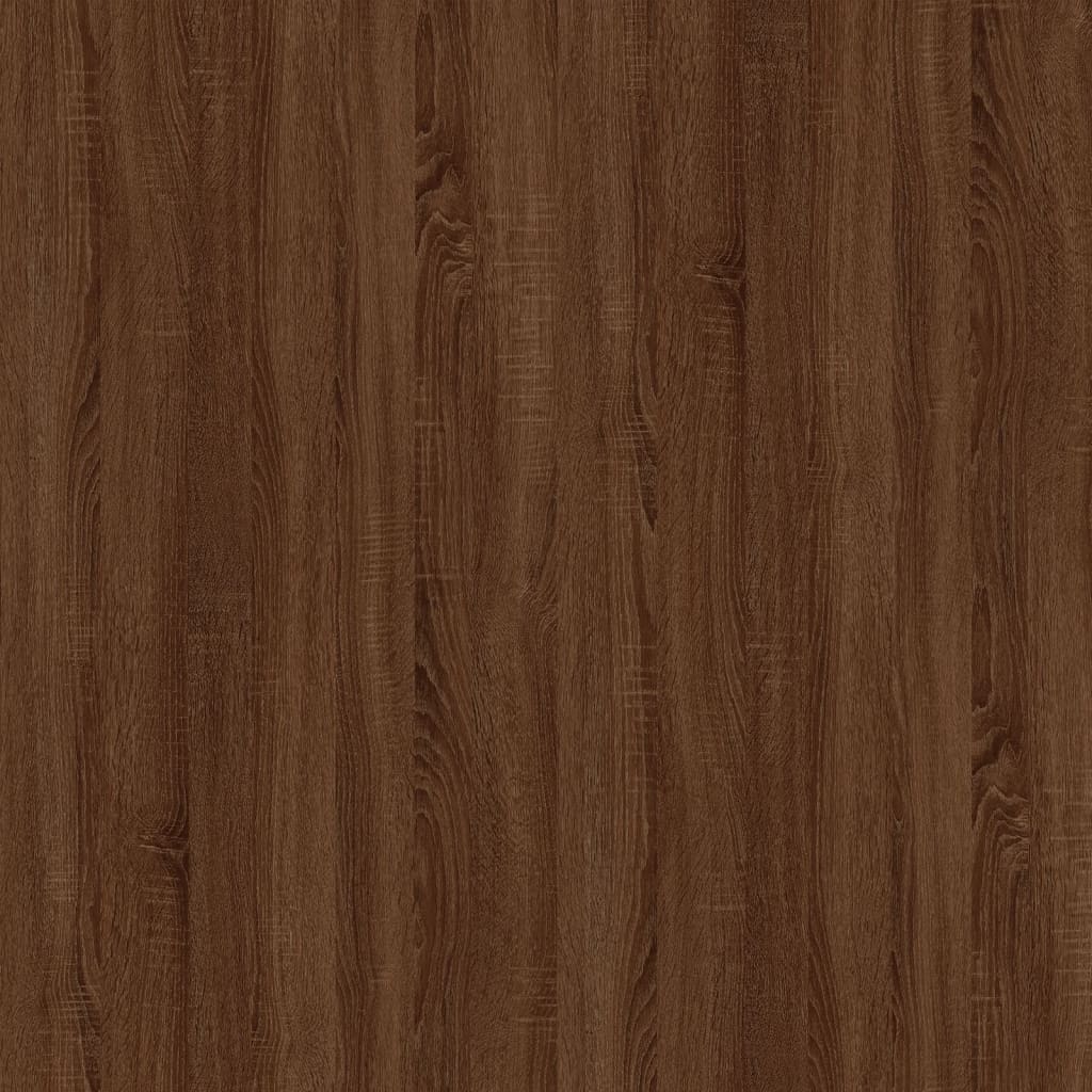 vidaXL sofabord 80x45x45 cm konstrueret træ og jern brun egetræsfarve