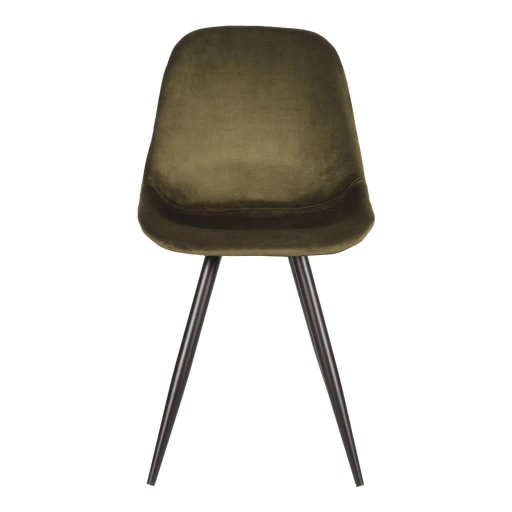 LABEL51 spisebordsstole 2 stk. Capri 46x56x88 cm armygrøn