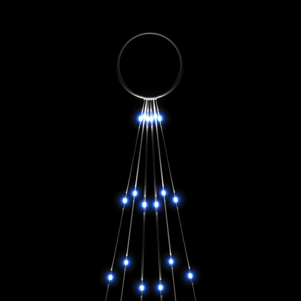 vidaXL juletræ til flagstang 108 LED'er 180 cm blåt lys