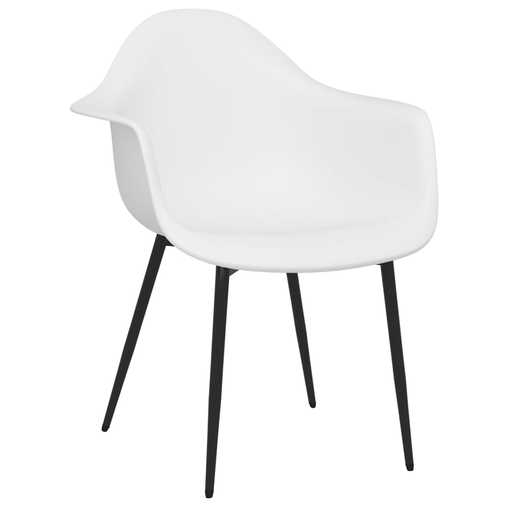 vidaXL spisebordsstole 6 stk. PP hvid