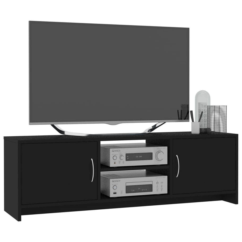 vidaXL tv-bord 120x30x37,5 cm konstrueret træ sort