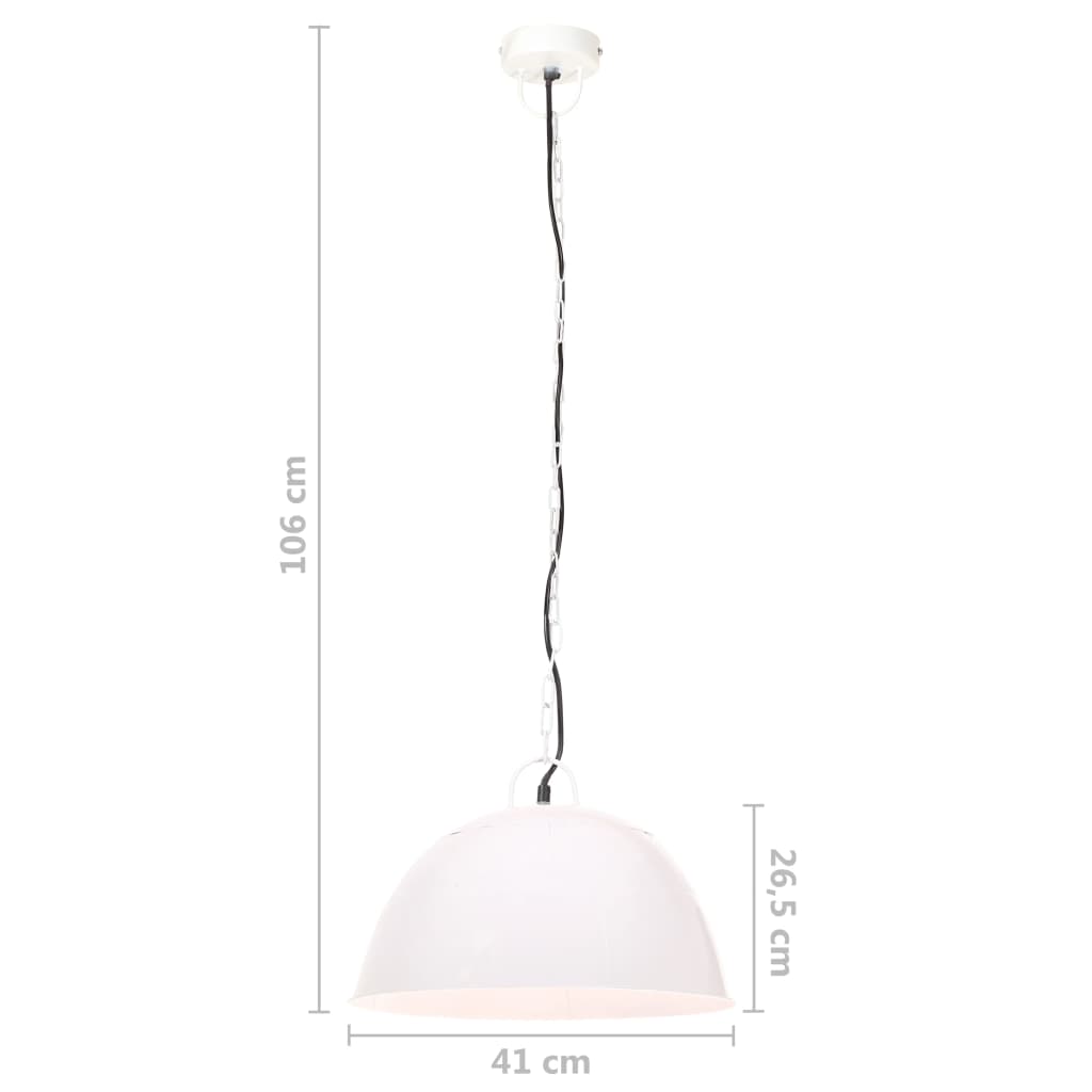 vidaXL industriel vintage hængelampe 25 W rund 41 cm E27 hvid
