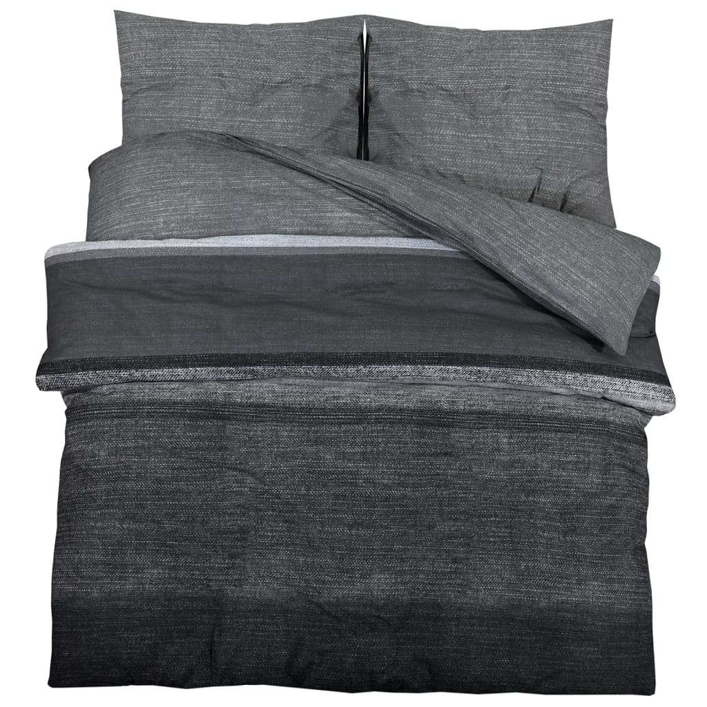 vidaXL sengetøj 260x220 cm bomuld mørkegrå