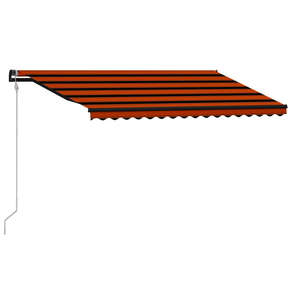 vidaXL automatisk foldemarkise 400x300 cm orange og brun