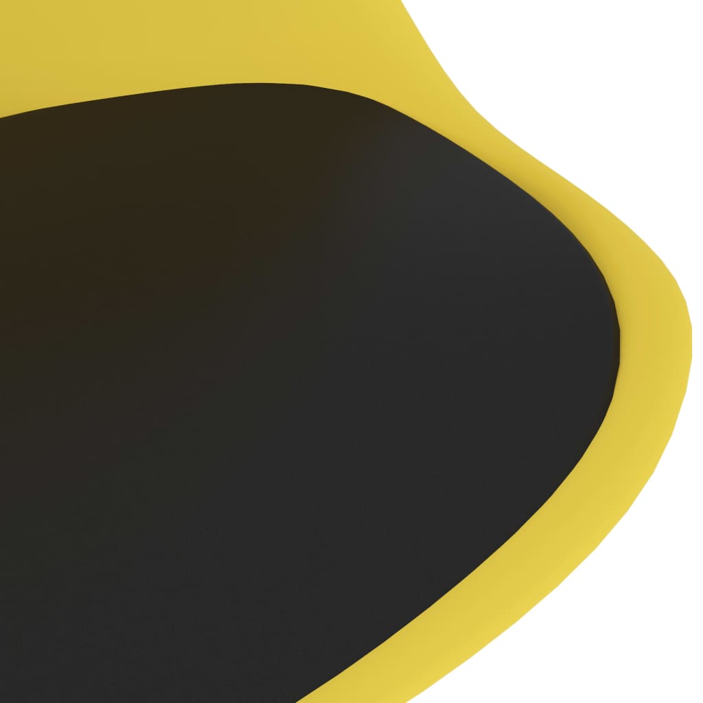 vidaXL spisebordssæt 7 dele gul og sort