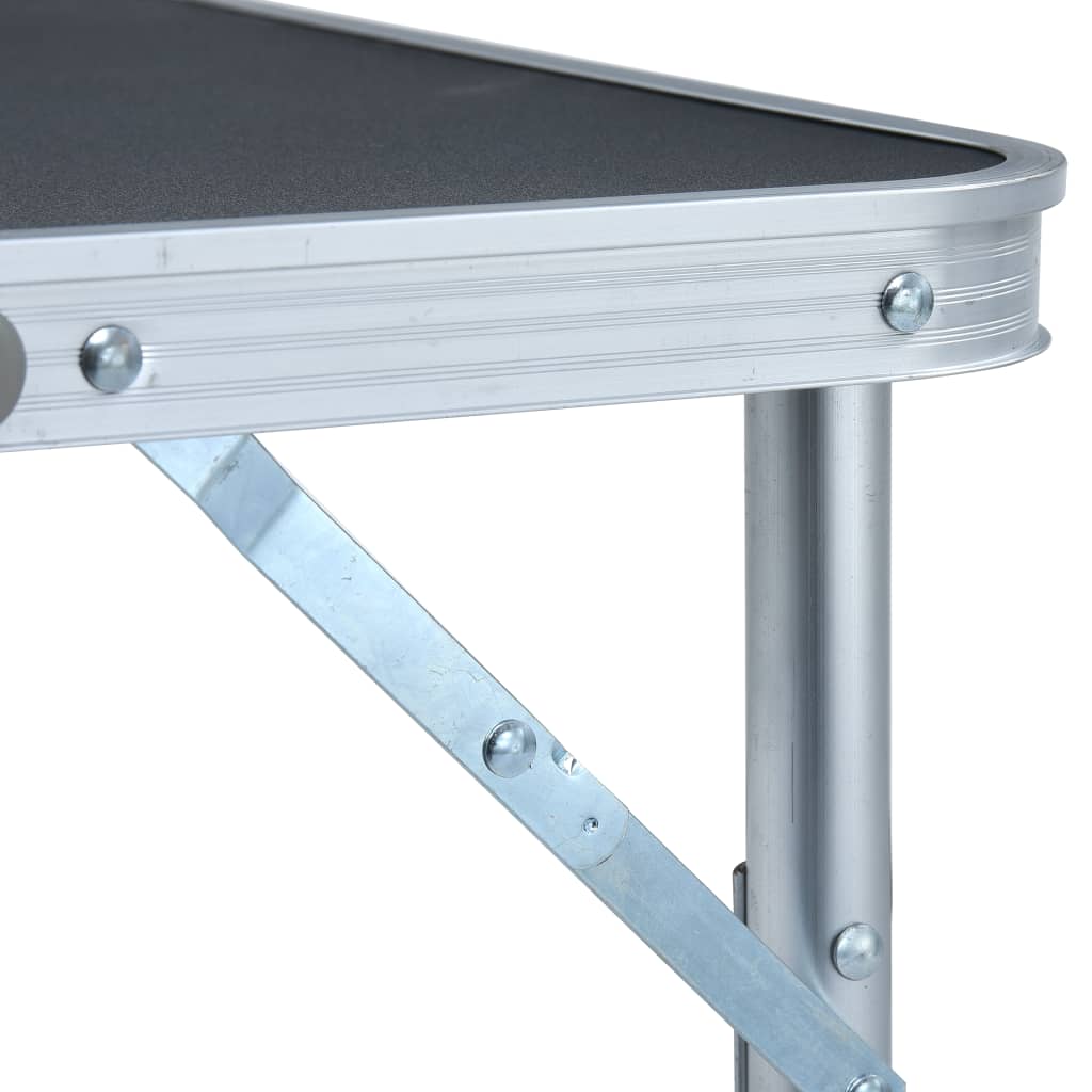 vidaXL foldbart campingbord 60x45 cm aluminium grå