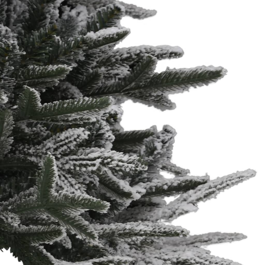 vidaXL kunstigt juletræ med lys og sne 180 cm PVC og PE