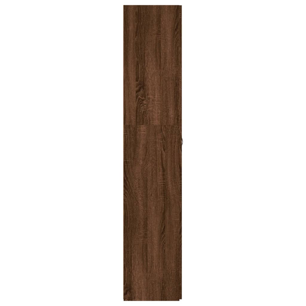 vidaXL skoskab 80x35,5x180 cm konstrueret træ brun egetræsfarve
