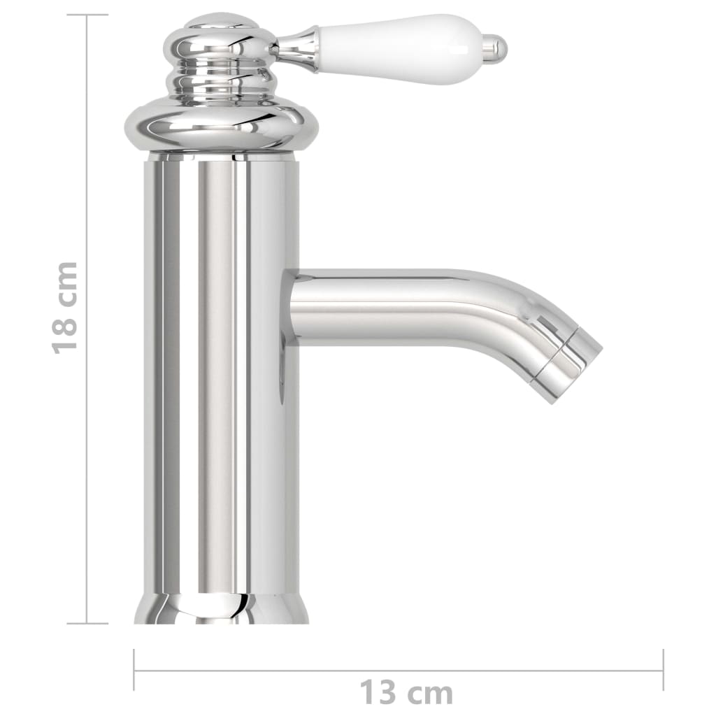 vidaXL vandhane til badeværelseshåndvask 130x180 mm kromfinish