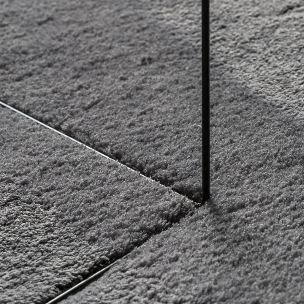 vidaXL gulvtæppe HUARTE 60x110 cm kort luv og vaskbart antracitgrå